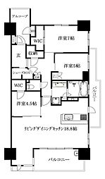 クレアホームズ松山大街道ザ・プレミアム 3LDKの間取図画像