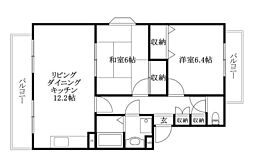 ユーミーひさえだA 2LDKの間取図画像