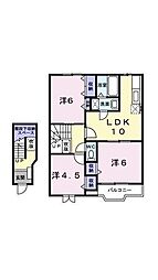 ハーモニー高岡1 3LDKの間取図画像
