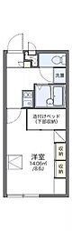 レオパレスアビタシオン 1Kの間取図画像