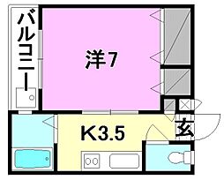 コンフォート森松 1Kの間取図画像