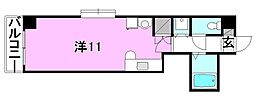 ベルメゾン生石北 ワンルームの間取図画像