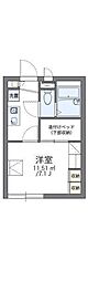 レオパレスIKUSHI 1Kの間取図画像