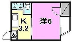 オックスフォードサーカス春日町別館 1Kの間取図画像