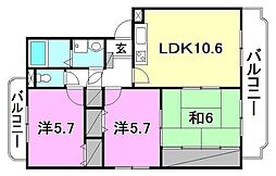ユーミーひさえだC 3LDKの間取図画像