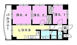 SouthVilla余戸 3LDKの間取図画像