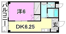 メゾン玉井 1DKの間取図画像