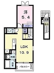 プリート・アプローズ 1LDKの間取図画像