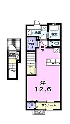 サンローレル ワンルームの間取図画像