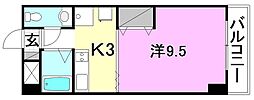 グリチネウノ 1Kの間取図画像