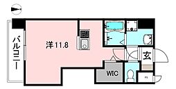 Mayfair東雲Premium ワンルームの間取図画像