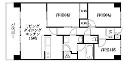 グラシアス道後 3LDKの間取図画像