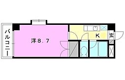 HAUS・BEHAGEN 1Kの間取図画像