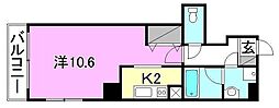 アスプラス横河原 1Kの間取図画像