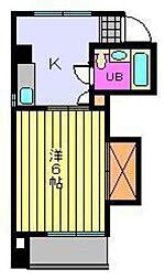 片山ビル 1Kの間取図画像