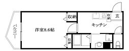 エミネンス泉町 1Kの間取図画像