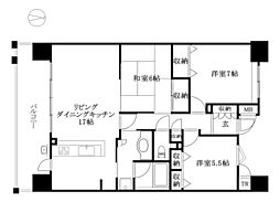 クレアガーデン東雲テラス 3LDKの間取図画像