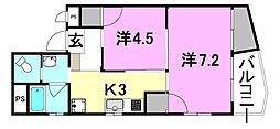 fortuna 2Kの間取図画像