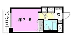 ライオンズプラザ松山大手町 ワンルームの間取図画像