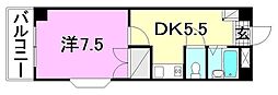 グランピア福音寺 1DKの間取図画像