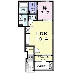 スプレンデール2 1LDKの間取図画像