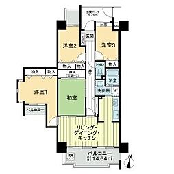 サーパス空港通 4LDKの間取図画像