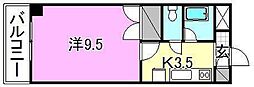 シンセイビル 1Kの間取図画像