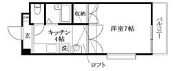 めいぷるどおり 1Kの間取図画像
