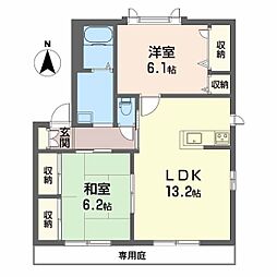 ウエストフィールドA 2LDKの間取図画像