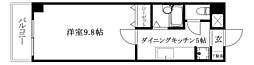 リヴィエール山越 1DKの間取図画像