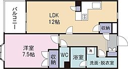 メゾン・ド・エディフィス 1LDKの間取図画像