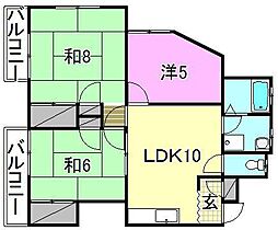 KR西垣生 202 号室 ｜ 愛媛県松山市西垣生町（賃貸アパート3LDK・2階・61.05㎡） その2