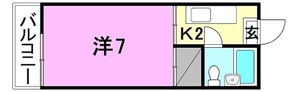 ラブレみゆき 207 号室｜愛媛県松山市御幸1丁目(賃貸マンション1K・2階・24.00㎡)の写真 その1