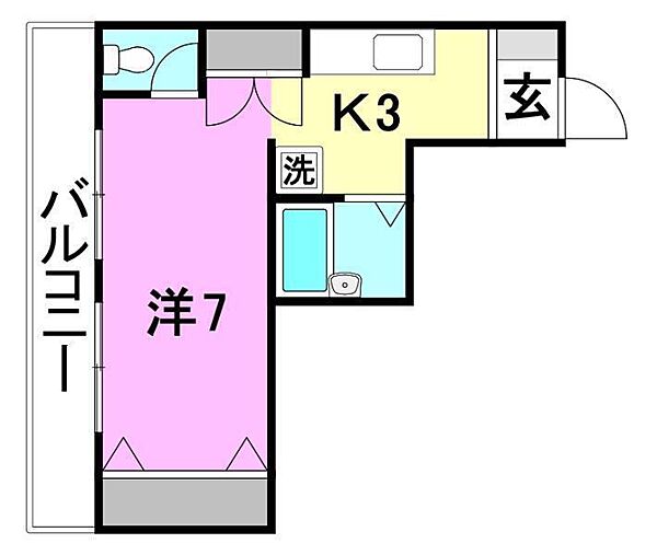 東一万ビル 605 号室｜愛媛県松山市東一万町(賃貸マンション1K・6階・20.00㎡)の写真 その2