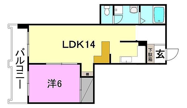 カサグランデ市坪 304 号室｜愛媛県松山市市坪北1丁目(賃貸マンション1LDK・3階・34.00㎡)の写真 その2