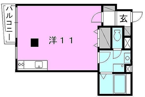 フォレストビュー横河原 202 号室｜愛媛県東温市横河原(賃貸マンション1R・2階・31.05㎡)の写真 その2