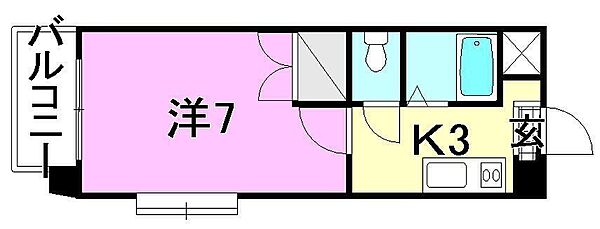 メゾン桑原 506 号室｜愛媛県松山市桑原7丁目(賃貸マンション1K・5階・21.45㎡)の写真 その2