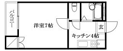 間取図画像 1K
