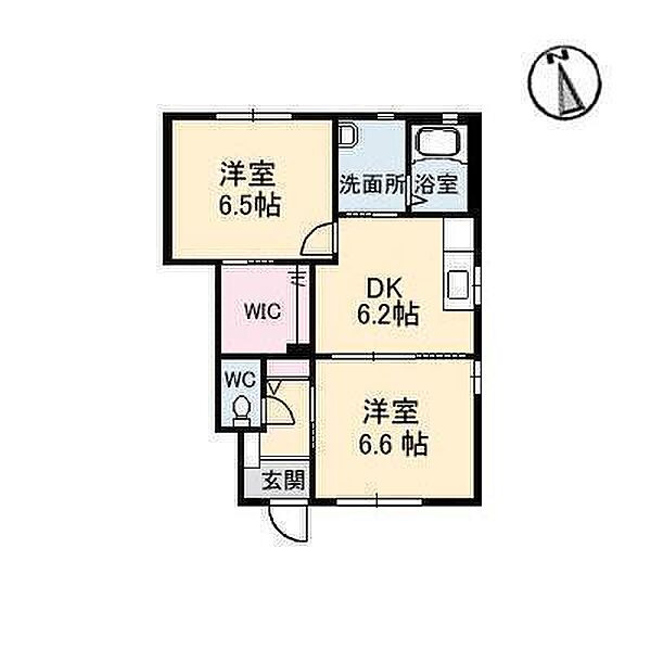 プロスペリテ横河 103 号室｜愛媛県東温市横河原(賃貸アパート2DK・1階・46.64㎡)の写真 その2