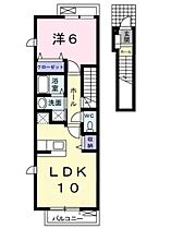 ハウスクレメントＡ・Ｂ A203 号室 ｜ 愛媛県東温市牛渕（賃貸アパート1LDK・2階・42.37㎡） その2