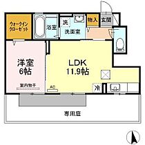 D-room来住 101 号室 ｜ 愛媛県松山市来住町（賃貸アパート1LDK・1階・45.90㎡） その2