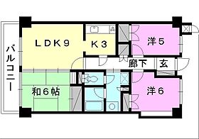 グランドール小坂 605 号室 ｜ 愛媛県松山市小坂4丁目（賃貸マンション3LDK・6階・69.00㎡） その2