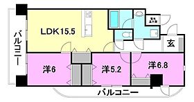 ブライムタワー古川 401 号室 ｜ 愛媛県松山市古川西2丁目（賃貸マンション3LDK・4階・75.54㎡） その2