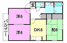 間取図画像 3DK