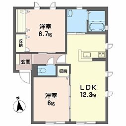 間取図画像 2LDK
