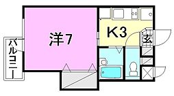 間取図画像 1K