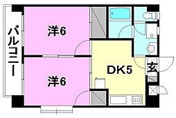 間取図画像 2DK