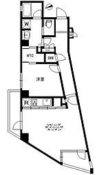 東急田園都市線 江田駅 徒歩2分の賃貸マンション 3階1LDKの間取り