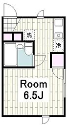 クレール・パル 1Kの間取図画像