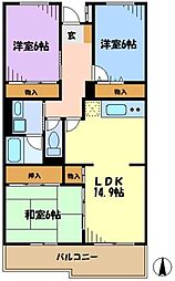 レジデンス新百合ヶ丘 3LDKの間取図画像
